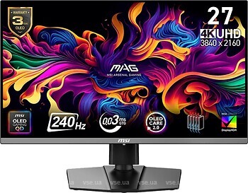 Фото MSI MAG 272UP QD-OLED X24