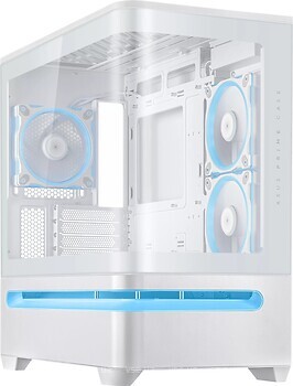 Фото Asus Prime AP202 ARGB Tempered Glass w/o PSU White (90DC00P3-B19000)