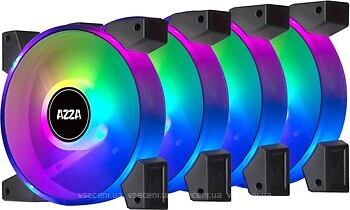 Фото AZZA 4x Hurricane II Digital RGB Fan 120mm + Digital RF Remote (FAAZ-12DRGBB2-241/FNAZ-12DRGB2-241)