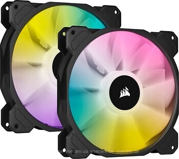 Фото Corsair iCUE SP140 RGB Elite Performance Dual Fan Kit with Lighting Node Core (CO-9050111-WW)