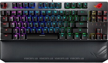 Фото Asus ROG Strix Scope Cherry MX Red TKL Deluxe RU Black USB UA (90MP00N5-BKRA00)