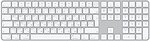 Фото Apple Magic Keyboard with Touch ID and Numeric Keypad RU Bluetooth White (MK2C3RS/A)