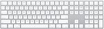 Фото Apple Magic Keyboard with Numeric Keypad White Bluetooth (MQ052)