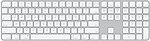 Фото Apple Magic Keyboard with Touch ID and Numeric Keypad US Bluetooth White (MK2C3)
