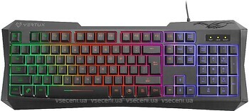 Фото Vertux Radiance Ergonomic Backlit Wired Gaming Keyboard Black USB