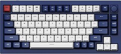 Фото Keychron Q1 84 Key QMK Custom V2 Knob Gateron Phantom Silver Navy Blue USB (Q1O5)