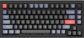 Фото Keychron Q1 84 Key QMK Custom V2 Knob Gateron Phantom Brown Carbon Black USB (Q1M3)