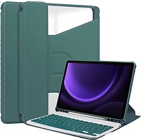 Фото BeCover 360° Rotatable for Galaxy Tab S9 Plus SM-X810/SM-X816 S9 FE Plus SM-X610/SM-X616 Dark Green Bluetooth (710394)