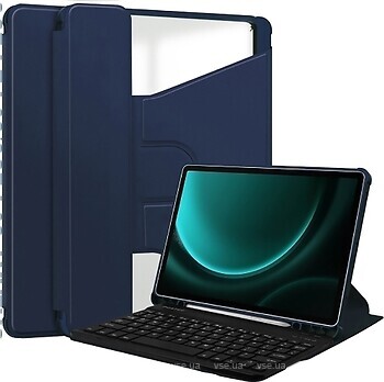 Фото BeCover 360° Rotatable for Galaxy Tab S9 Plus SM-X810/SM-X816 S9 FE Plus SM-X610/SM-X616 Deep Blue Bluetooth (710393)