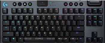Фото Logitech G915 TKL Tenkeyless Lightspeed Wireless RGB Mechanical Gaming Keyboard Carbon USB (920-009495)
