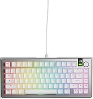 Фото Glorious GMMK 3 Pro 75% US Silver USB (GLO-KB-GMMK3-PRO-75-PB-FOX-W-SIL-US)