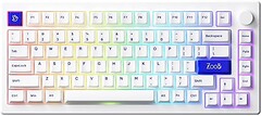 Фото AKKO 007B Kailh Ice Cream Purple Switch Blue on White Bluetooth/USB