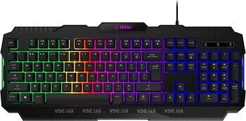 Фото MSI Forge GK100 Black Bluetooth/USB (S11-04UA221-HH9)