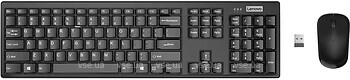 Фото Lenovo 100 Wireless Combo Keyboard and Mouse Black USB (GX31Q28916)