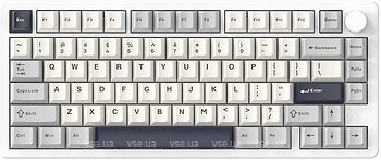 Фото Attack Shark X86 Custom Matcha Switch Starry White Bluetooth/USB (X86SW_AS)