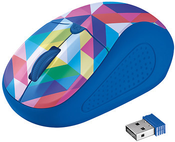 Фото Trust Primo Wireless Geometry Blue USB (21480)