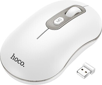 Фото Hoco GM21 Platinum Business Wireless Mouse Grayish White USB