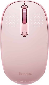 Фото Baseus F01B Tri-Mode Wireless Mouse Pink Bluetooth/USB