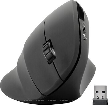 Фото Speedlink PIAVO Ergonomic Vertical Mouse Wireless Rubber-Black USB (SL-630019-RRBK)