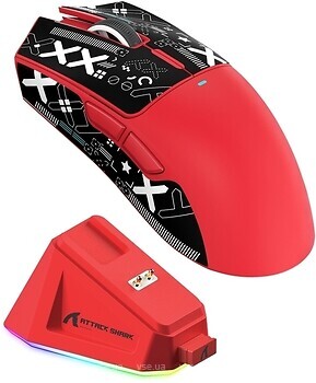 Фото Attack Shark X11 Red/Black Bluetooth/USB