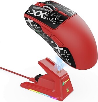 Фото Attack Shark X1 Grip Tape Red Bluetooth/USB