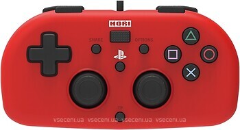 Фото HORI Mini Wired Gamepad for PS4 Red