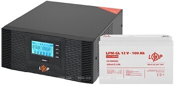 Фото LogicPower LPM-PSW-1500VA Black + LPM-GL 12V 100Ah (19995)