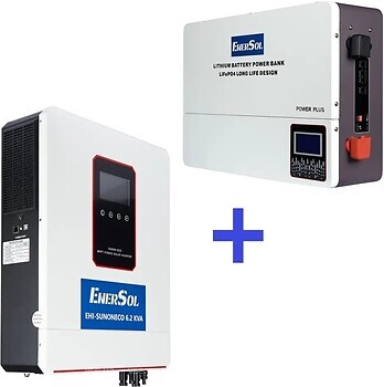 Фото EnerSol EHI-SUNONECO6.2KW + EB-SK-51.2V100Ah