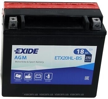 Фото Exide AGM 12V 18Ah ETX20HLBS