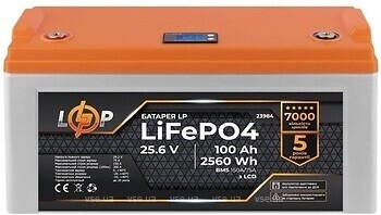 Фото LogicPower LiFePO4 LCD LP 25.6-100 AH (BMS 150A/75A) (LP23984)