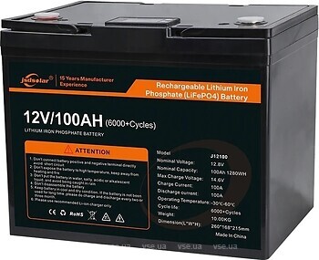 Фото Jsdsolar LiFePO4 12.8V 100Ah (J12100)