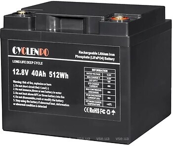 Фото Cyclen LiFePO4 12.8V 40AH (44-00078)