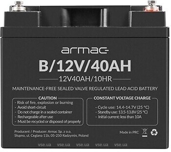 Фото Armac B/12V/40AH (Z29400)