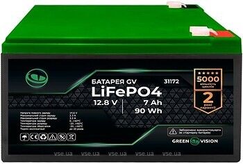 Фото GreenVision LiFePO4 12.8-7Ah (31172)