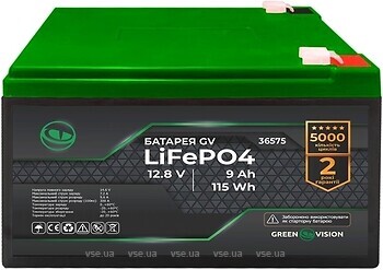 Фото GreenVision LiFePO4 12.8-9Ah (36575)