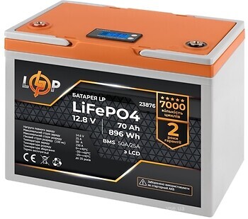Фото LogicPower LiFePo-4 12.8-70AH (BMS 50A/25A) (LP23876)