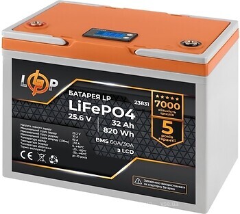 Фото LogicPower LiFePO4 25.6V-32Ah (BMS 60A/30A) (23831)
