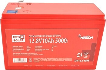 Фото Merlion 12.8V-10Ah (4S3P/BMS-10A)