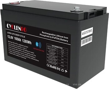 Фото Cyclen LiFePO4 12.8V 100AH (44-00088)