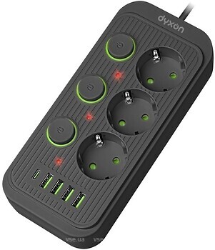 Фото Dyxon Power Switch 3+4 USB-A+USB-C (DXN-MFP-34PD2MB)