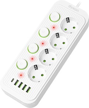 Фото Dyxon Power Switch 4+4 USB-A+USB-C (DXN-MFP-44PD2MW)