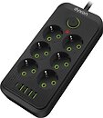 Фото Dyxon Power Switch 6+5 USB-A+USB-C (DXN-3M-MFP-65PD-B)