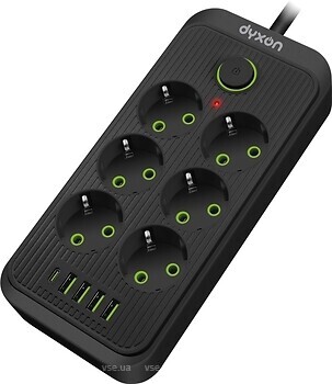 Фото Dyxon Power Switch 6+5 USB-A+USB-C (DXN-3M-MFP-65PD-B)