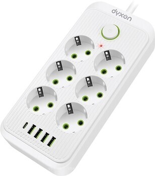 Фото Dyxon Power Switch 6+5 USB-A+USB-C (DXN-3M-MFP-65PD-W)