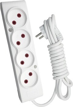 Фото Tecco 3 м 4 розетки (8681277841477)