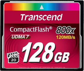 Фото Transcend CompactFlash 800x 128Gb (TS128GCF800)