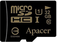 Фото Apacer microSDHC UHS-I Class 10 32Gb (AP32GMCSH10U1-RA)