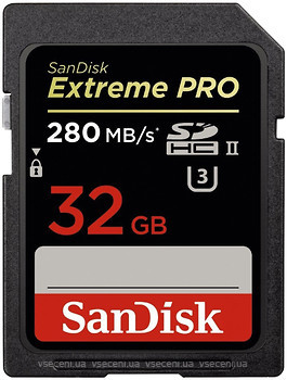 Фото SanDisk Extreme Pro SDHC UHS-II U3 280 MB/s 32Gb