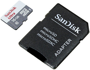 Фото SanDisk Ultra microSDHC Class 10 UHS-I U1 16Gb