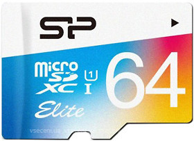 Фото Silicon Power Elite Color microSDXC Class 10 UHS-I U1 64Gb